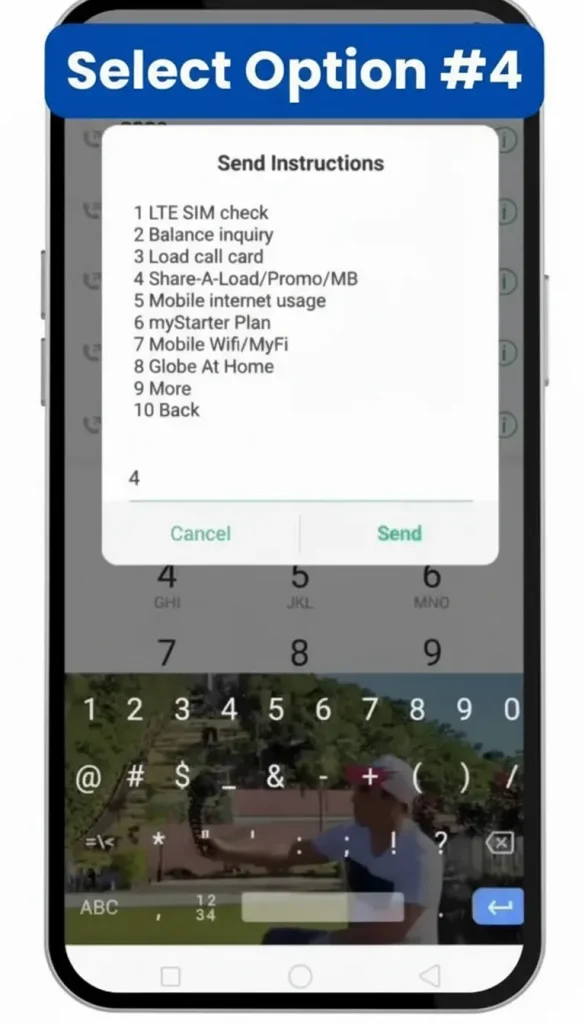 How to Pasaload Globe - Share Load in Globe 4 Choose Share Load