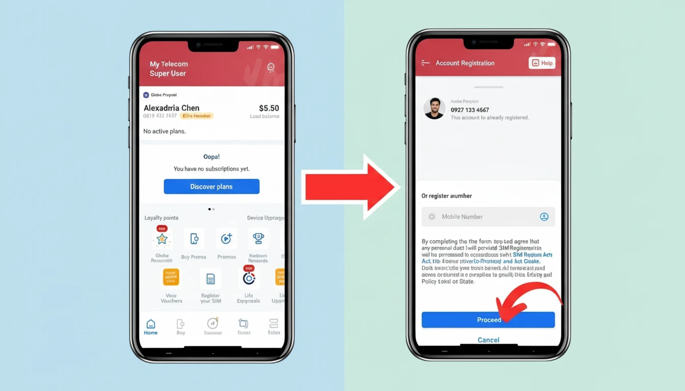 Register via GlobeOne App